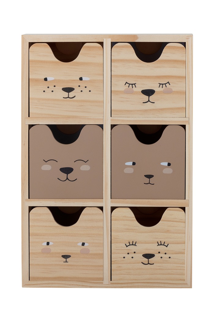 Chłopiec Bloomingville MINI Szafka dziecięca Calle Storage Box 82062613 beżowy