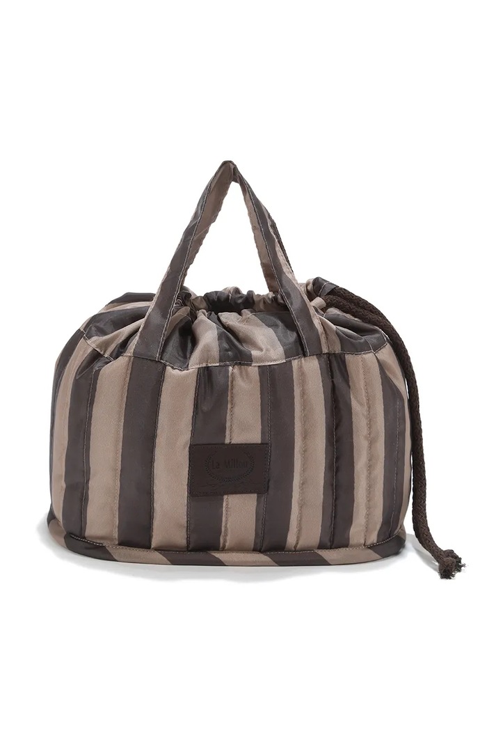 La Millou Organizer przenośny niemowlęcy STRIPES BROWN brązowy 155297
