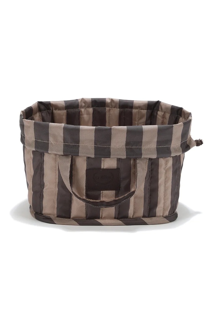 La Millou Organizer przenośny niemowlęcy STRIPES BROWN 155297 brązowy AW26