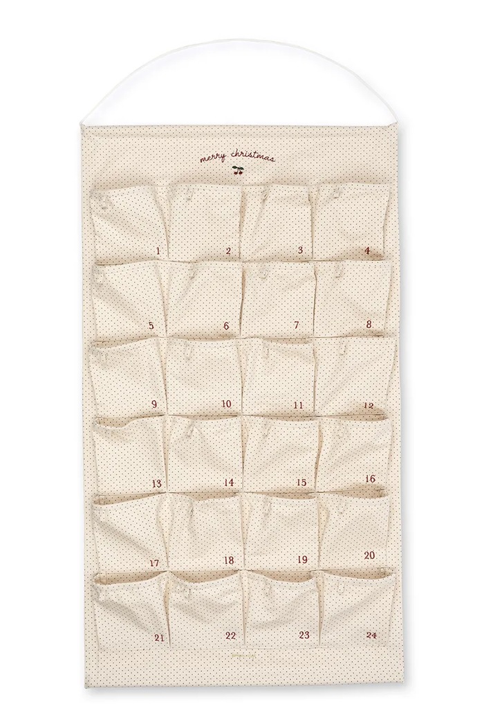 Konges Sløjd Kalendarz adwentowy dziecięcy bawełniany NOEL CHRISTMAS CALENDAR beżowy KS106569.9BY2