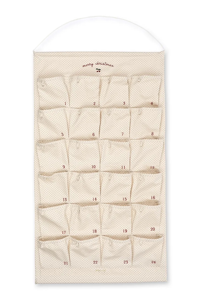 Konges Sløjd Kalendarz adwentowy dziecięcy bawełniany NOEL CHRISTMAS CALENDAR beżowy KS106569.9BY2