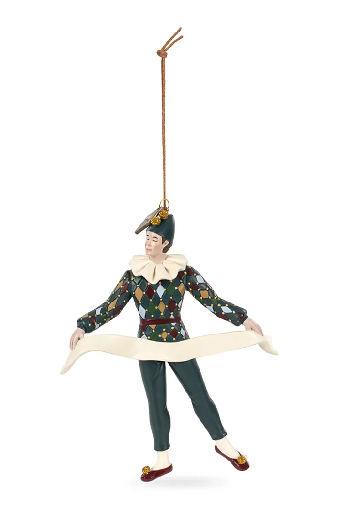 Konges Sløjd Zawieszka dekoracyjna CHRISTMAS ORNAMENT HARLEKIN KS106416.9BY2 zielony AW26