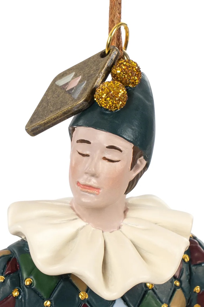 Zawieszka dekoracyjna CHRISTMAS ORNAMENT HARLEKIN Konges Sløjd KS106416.9BY2 zielony