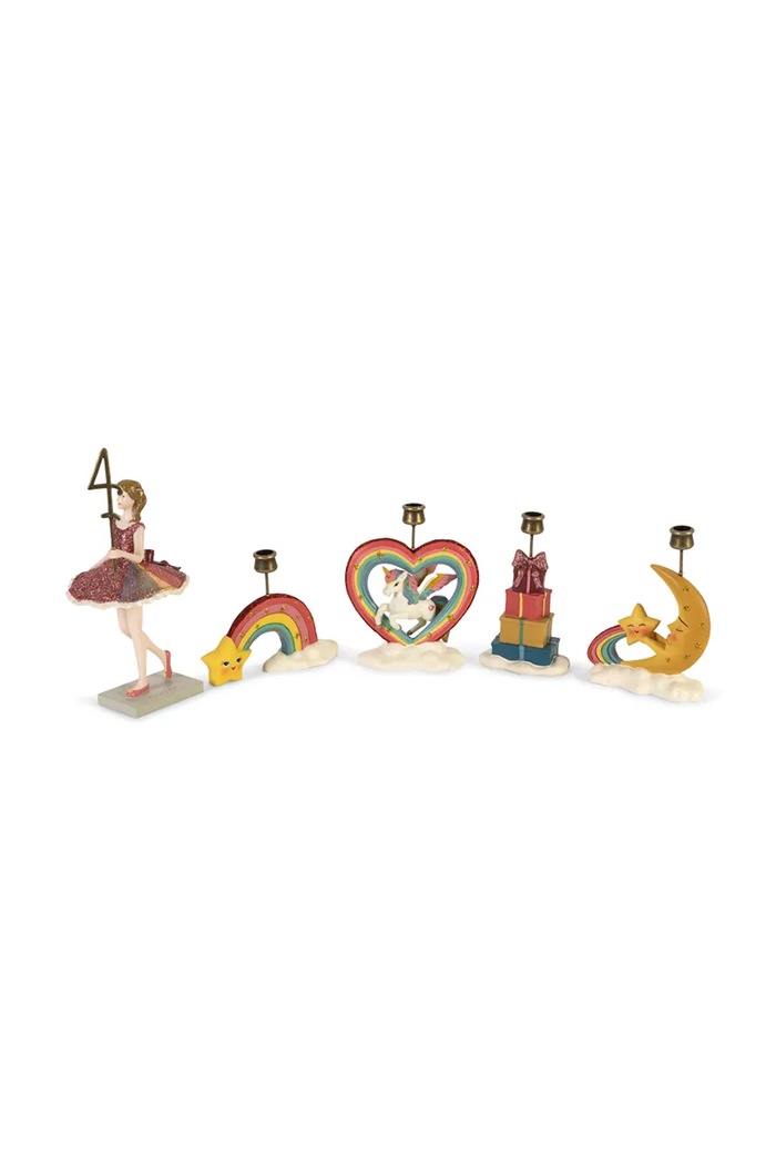 Konges Sløjd Zestaw świeczników BIRTHDAY TRAIN UNICORN KS106397.9BY2 multicolor AW26