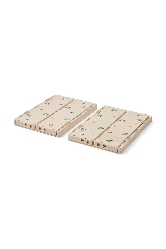 Liewood Κουτί αποθήκευσης παιδικό Weston Printed Storage Box M 2-pack LW21181.9BY2 μπεζ AW26