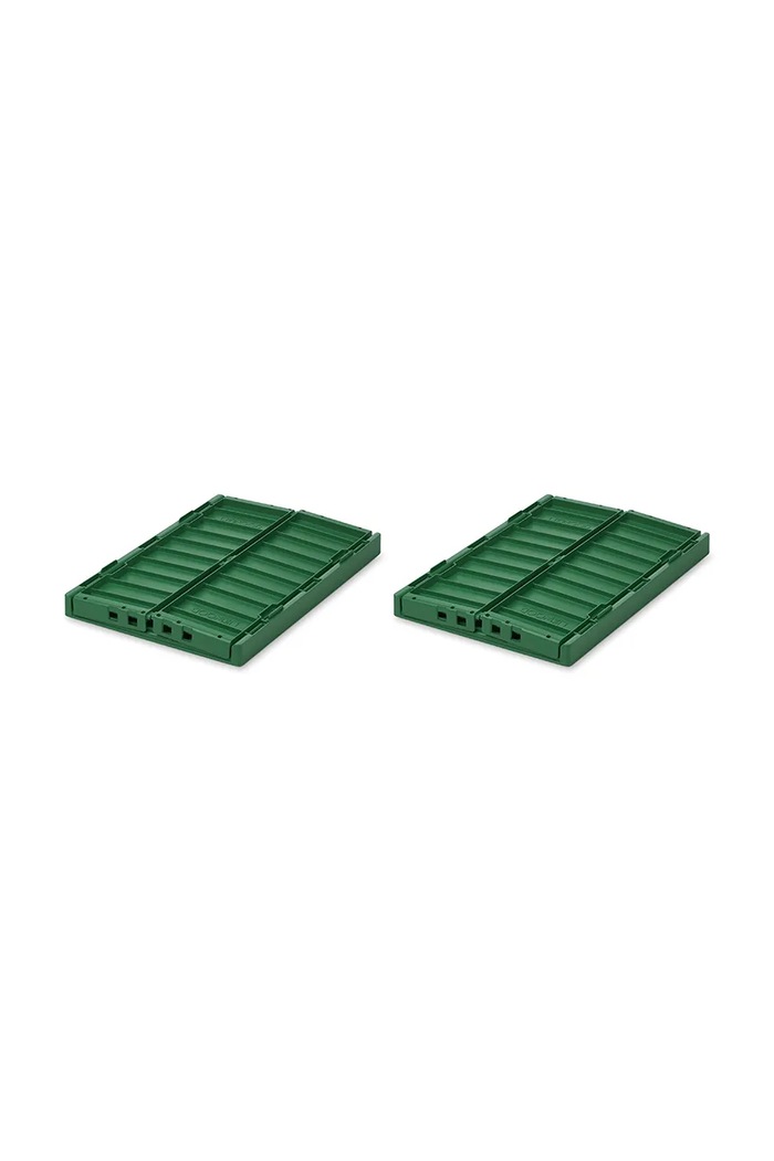 Liewood Detské Weston Storage Box M 2-pack LW14677.9BY2 zelená AW26