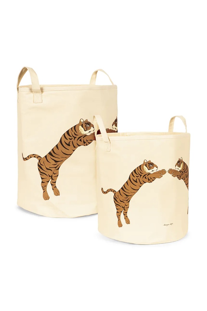 Konges Sløjd Kosz na zabawki dziecięcy bawełniany TOY STORAGE BAGS KS105109.9BY2 beżowy AW26