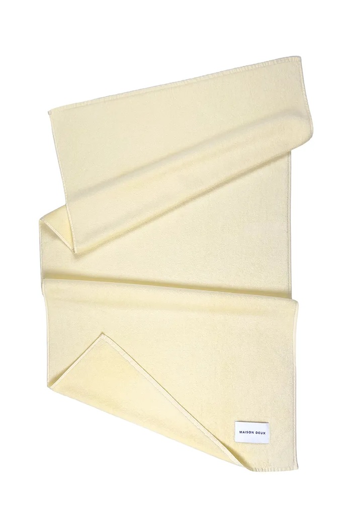 Maison Deux Ręcznik średni bawełniany Solid Color 70 x 140 cm żółty 168153