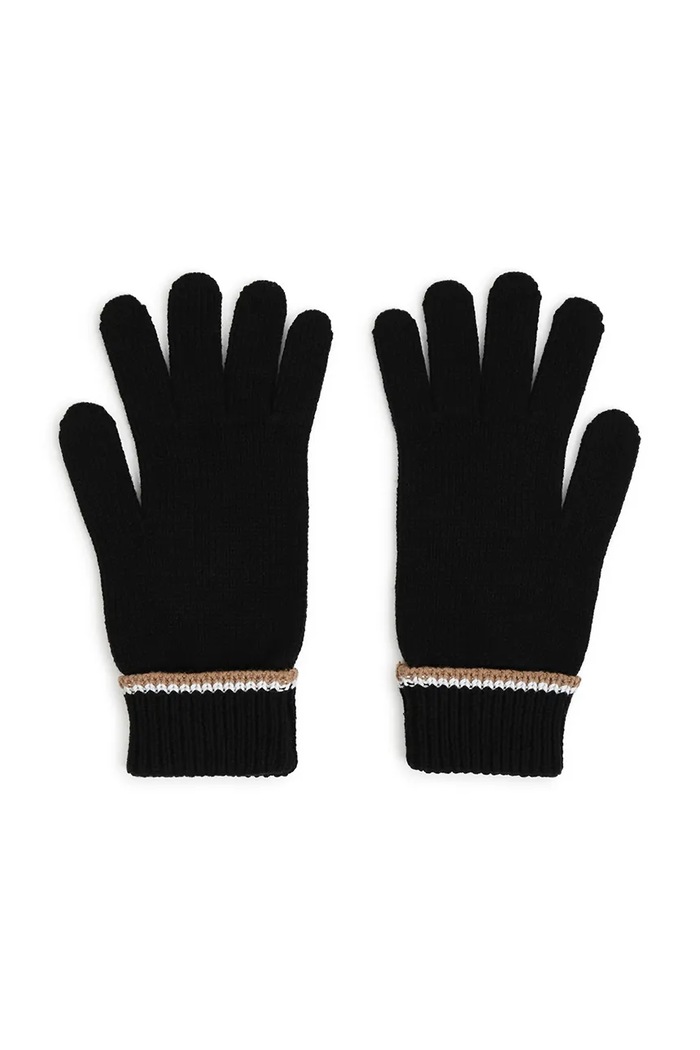 BOSS Rękawiczki dziecięce bawełniane J53589 czarny AW26
