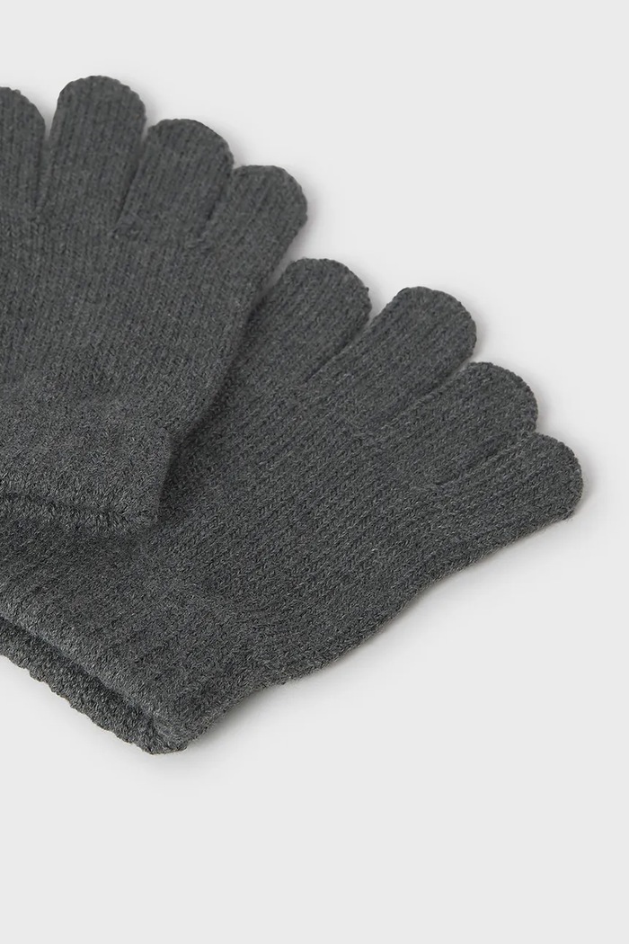 Mayoral перчатки для детей с хлопком 10294.5J.Mini.9BY2 серый AW26