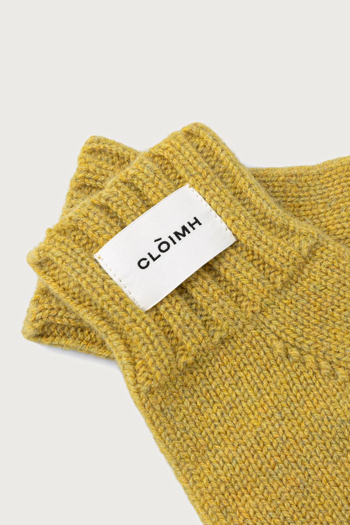 Cloimh Rękawiczki damskie wełniane FW26.OWM żółty AW26