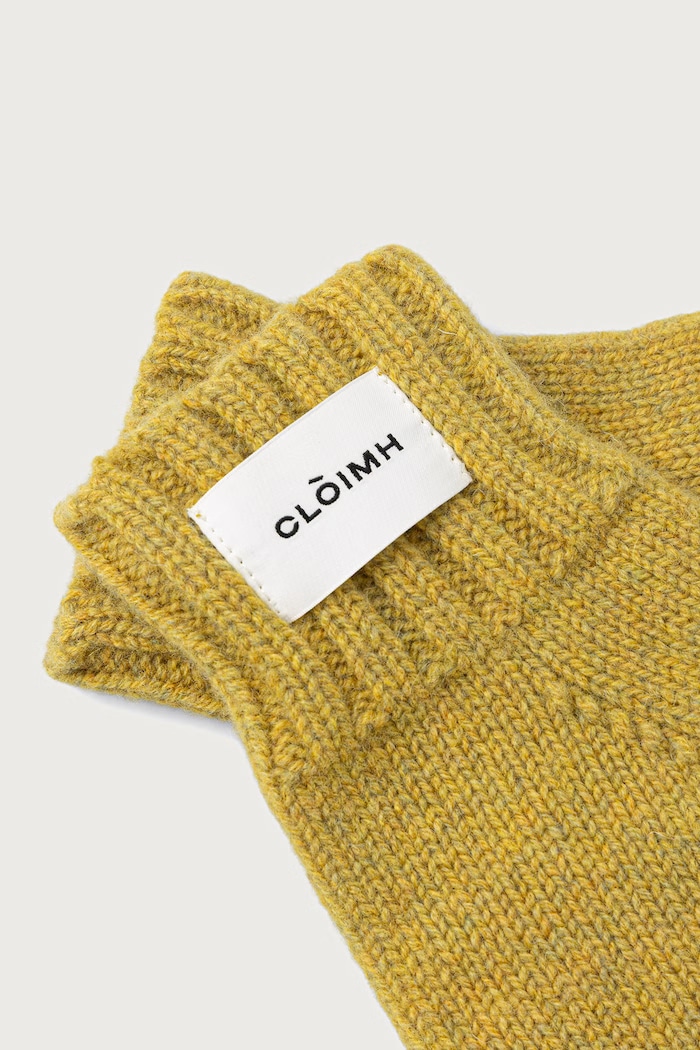 Cloimh Rękawiczki damskie wełniane FW26.OWM żółty AW26