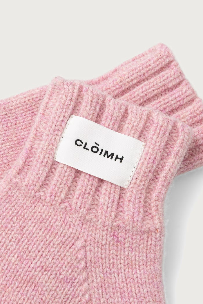 Cloimh Rękawiczki damskie wełniane FW26.OWM różowy AW26