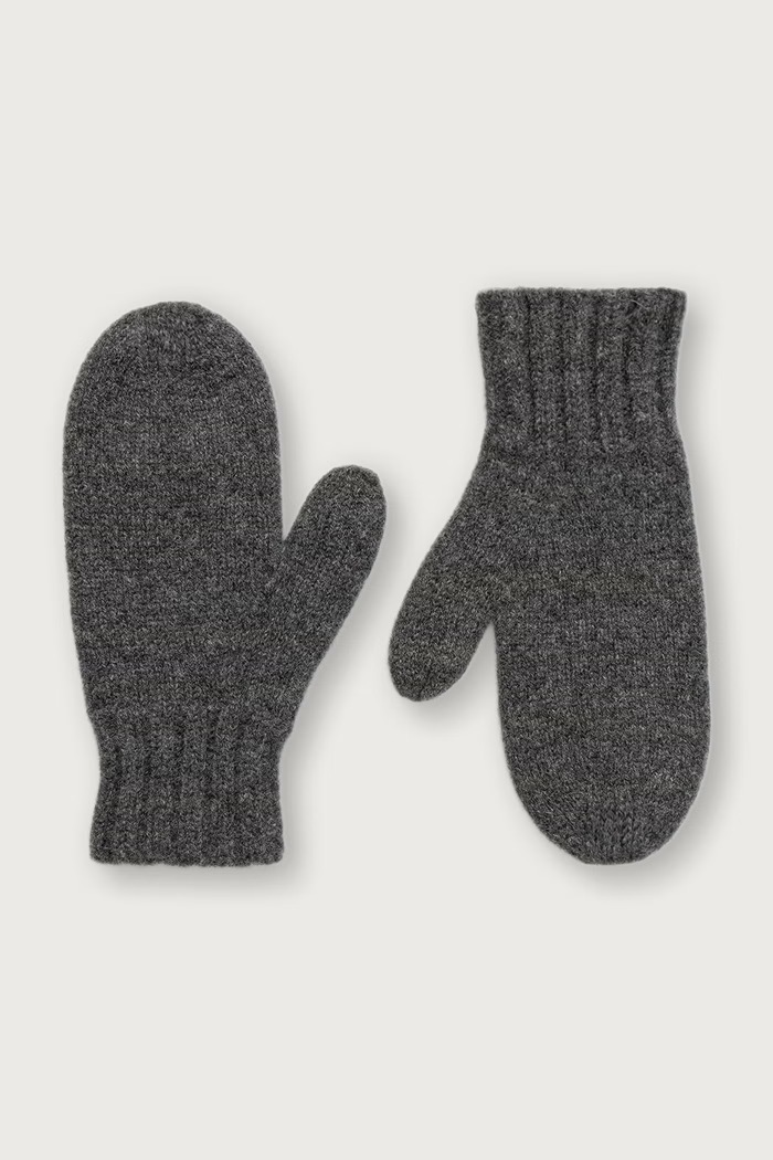 Cloimh Rękawiczki damskie wełniane szary FW26.OWM