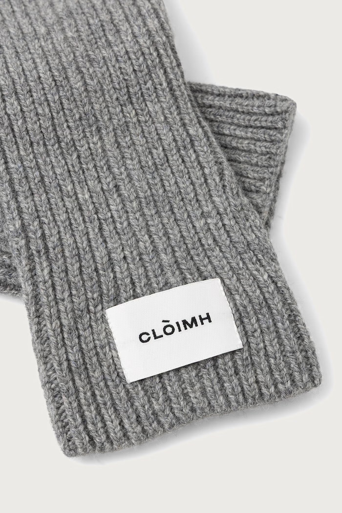 Cloimh Rękawiczki mitenki damskie wełniane FW26.SWFG szary AW26