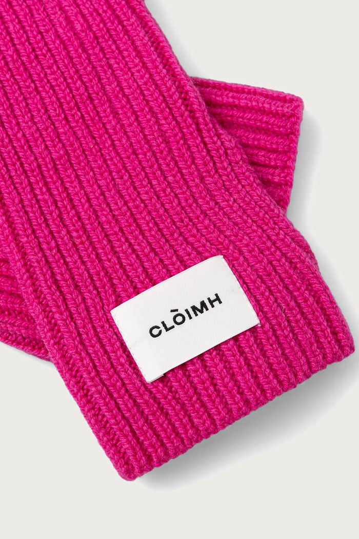 Cloimh Rękawiczki mitenki damskie wełniane FW26.SWFG różowy AW26