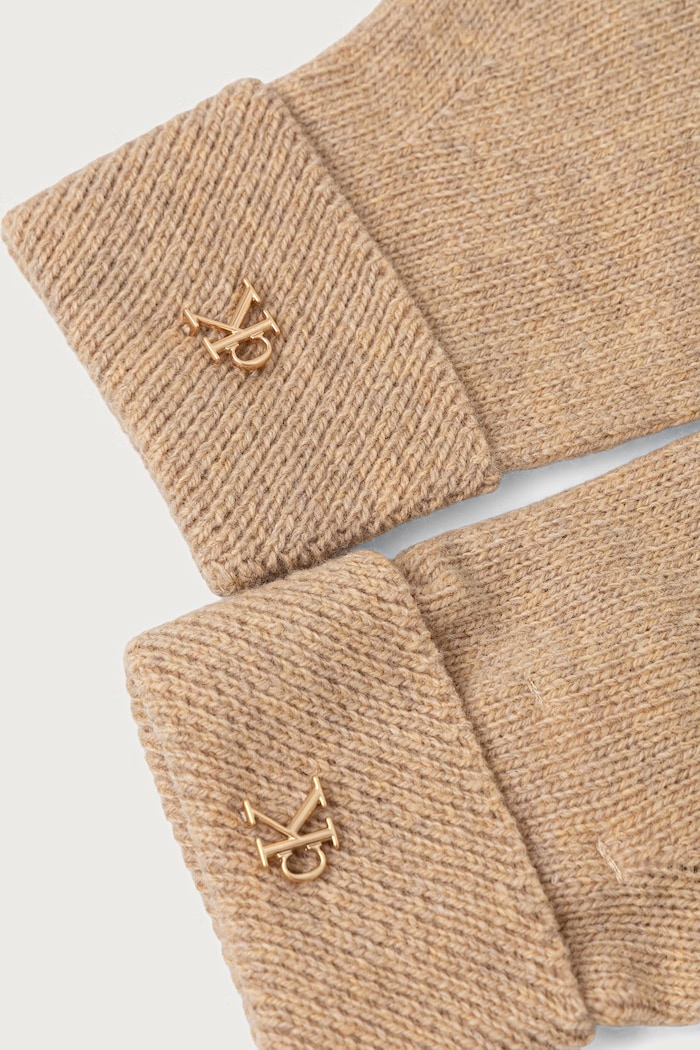 Calvin Klein Rękawiczki damskie z wełną LV04F8141G beżowy AW26