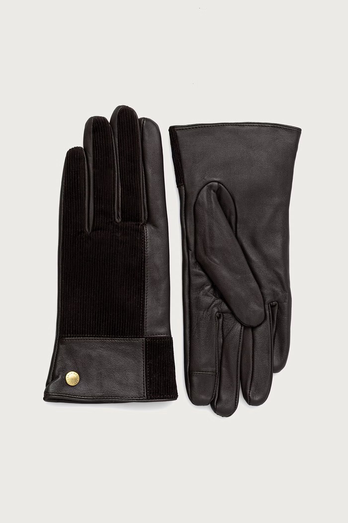 Barbour Rękawiczki damskie skórzane brązowy LGL0162