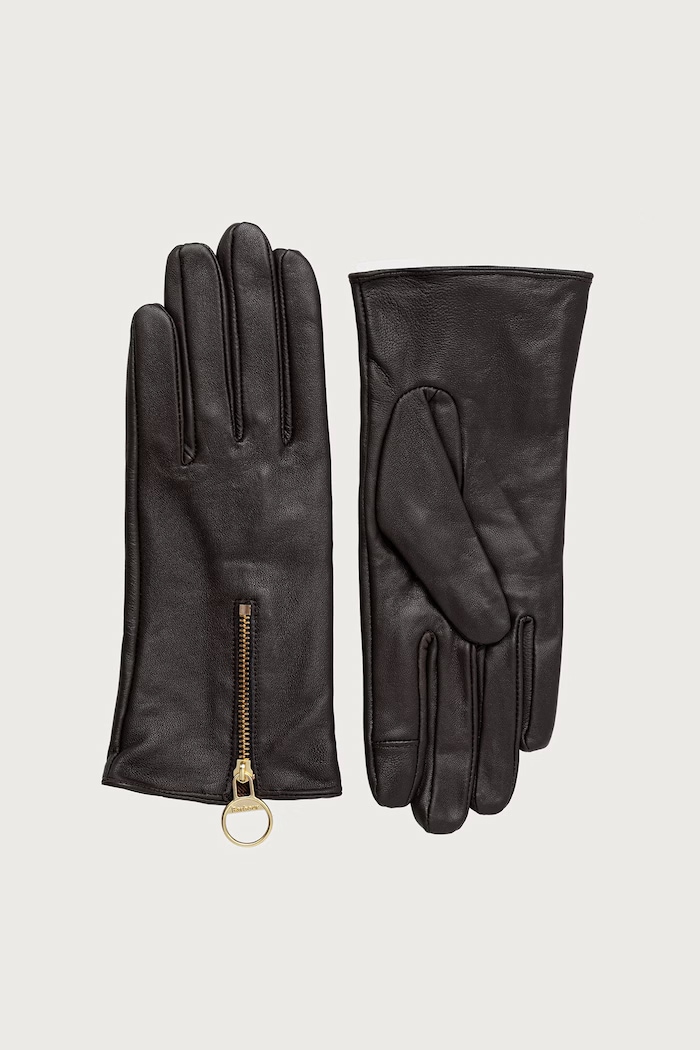 Barbour Rękawiczki damskie skórzane brązowy LGL0159