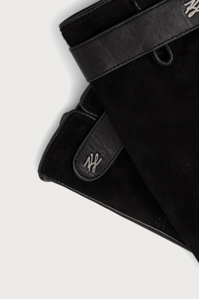 Karl Lagerfeld Rukavice za žene od kože B4W33016 crna AW26