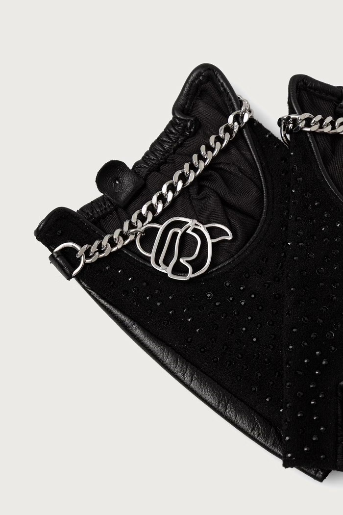 Karl Lagerfeld Rukavice bez prstiju za žene B4W33046 crna AW26