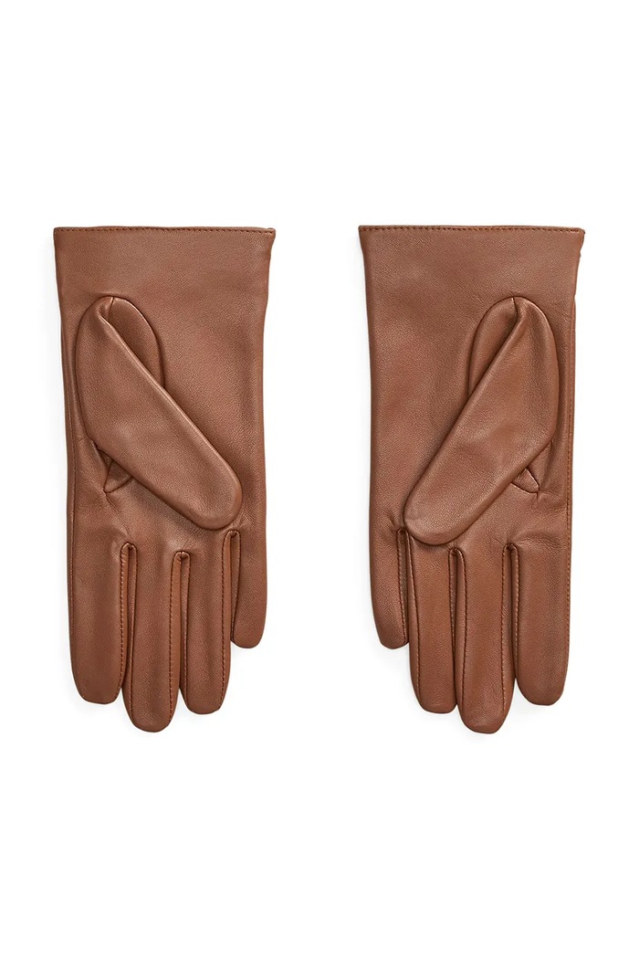 Lauren Ralph Lauren Rękawiczki damskie z wełną pomarańczowy 454P23590