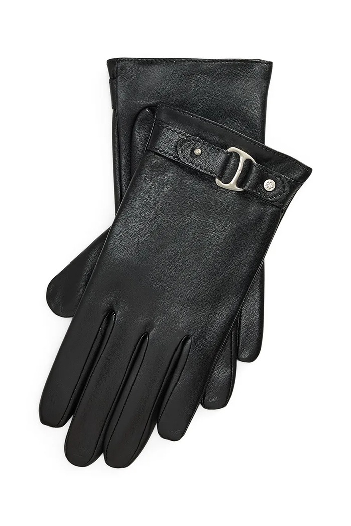 Lauren Ralph Lauren Rękawiczki damskie z wełną czarny 454P23590