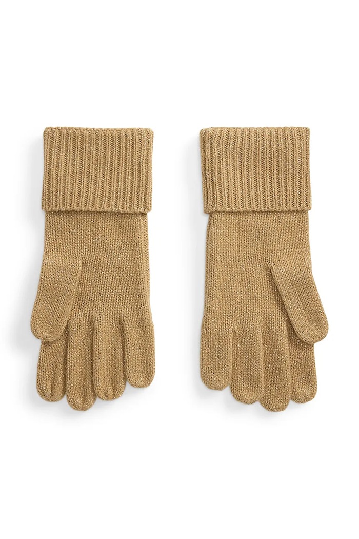 Lauren Ralph Lauren Rękawiczki damskie z wełną 454P23549 beżowy AW26