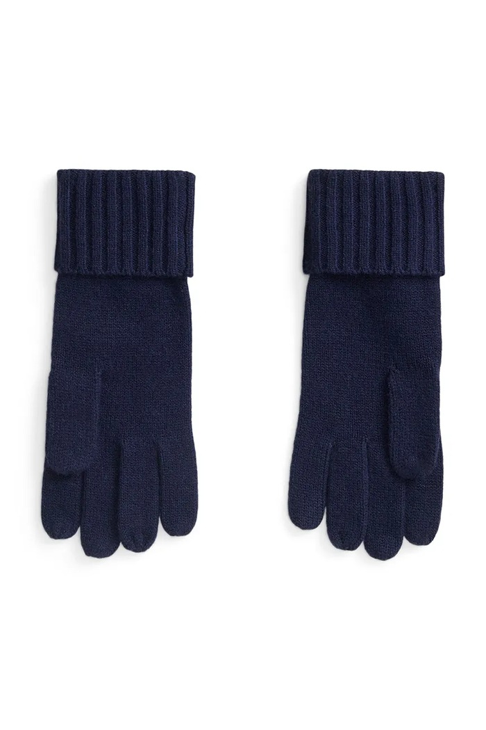 Lauren Ralph Lauren Rękawiczki damskie z dodatkiem wełny 454P04468 granatowy AW26