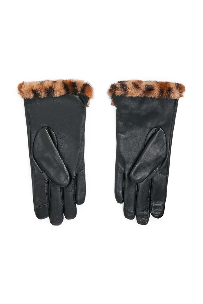 Lauren Ralph Lauren Rękawiczki damskie skórzane czarny 454946904