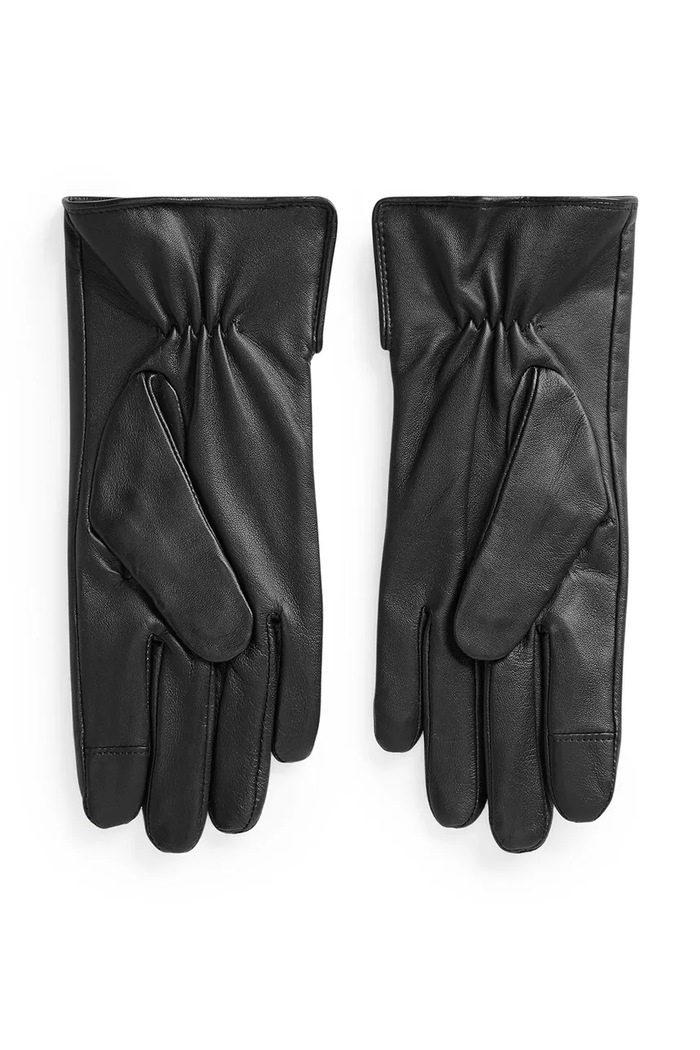 Lauren Ralph Lauren Mănuși pentru femei din piele 454833083 negru AW26