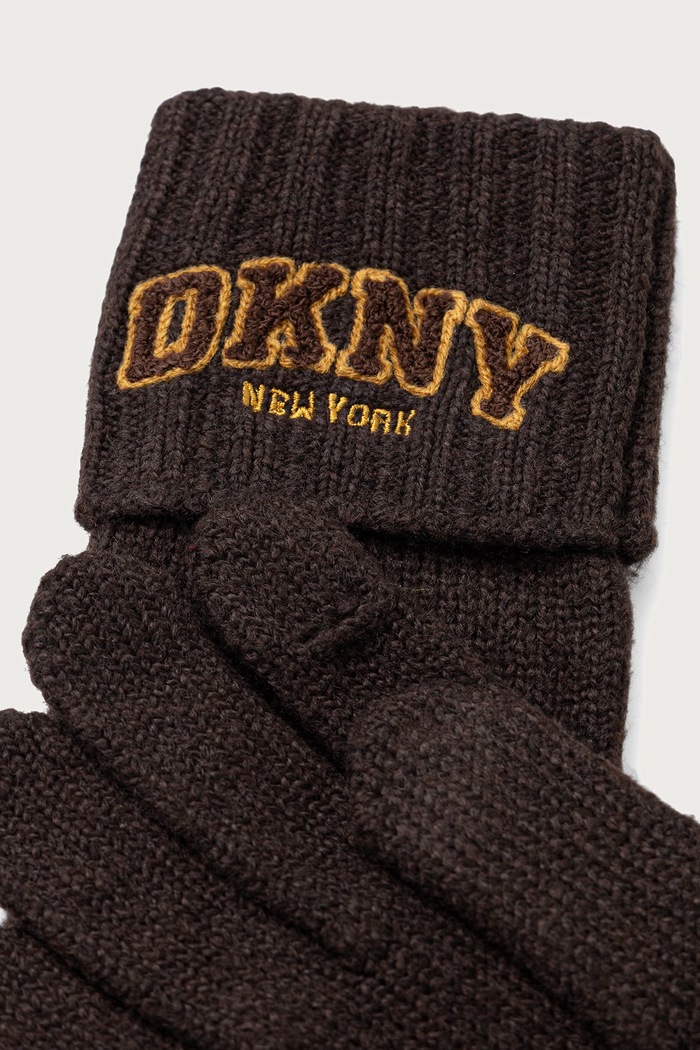 DKNY Rękawiczki damskie D6KG1867 brązowy AW26