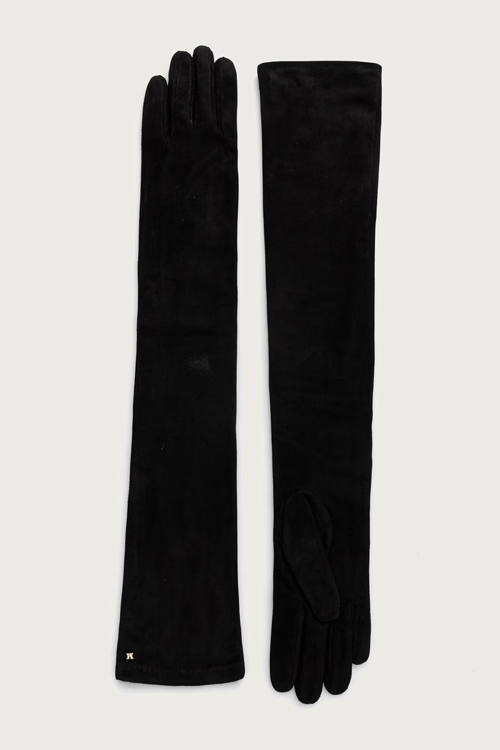 Max Mara Rękawiczki zamszowe damskie czarny 2624566022600