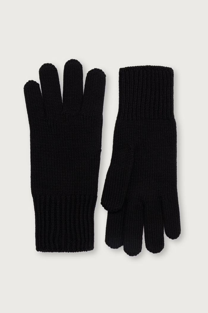 MM by Max Mara Rękawiczki damskie wełniane MMLBANDA czarny 2626566038600