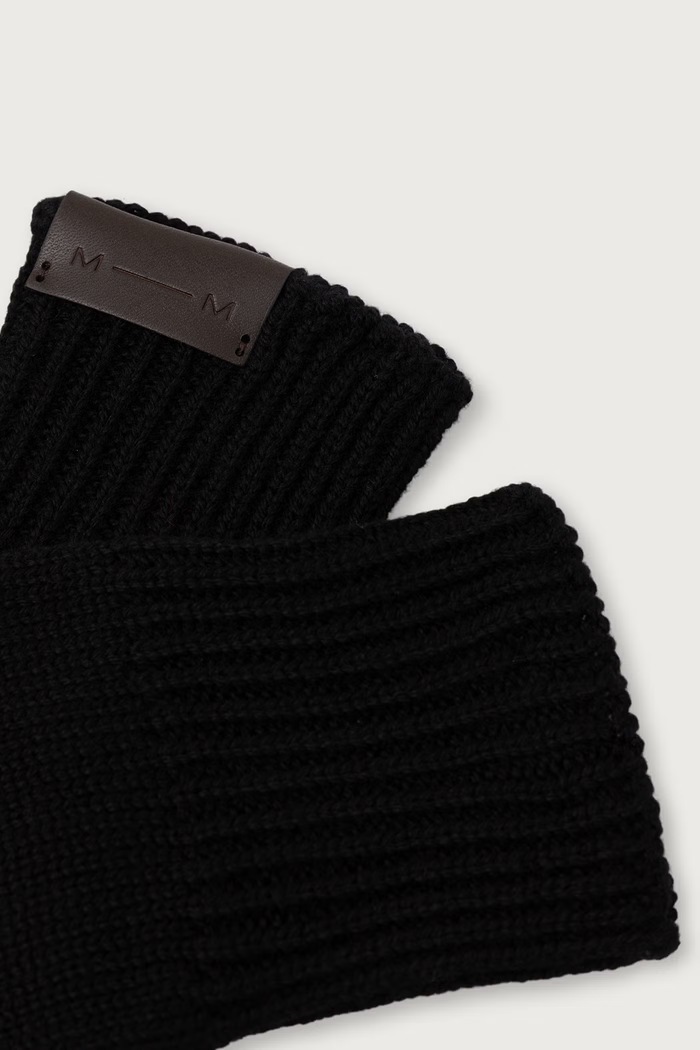 MM by Max Mara Rękawiczki damskie wełniane MMLBANDA 2626566038600 czarny AW26