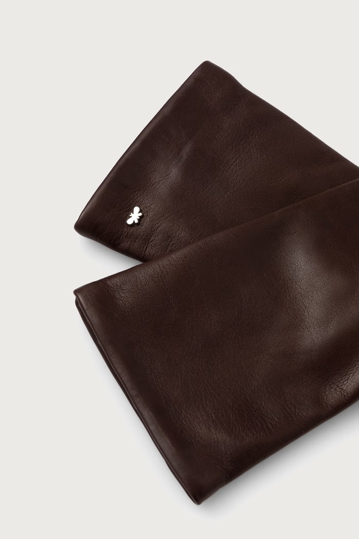 Weekend Max Mara Rękawiczki damskie skórzane WKASENAPESHORT 2625566045600 brązowy AW26