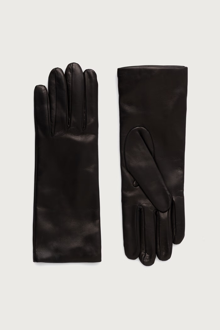 Weekend Max Mara Rękawiczki damskie skórzane WKASENAPESHORT czarny 2625566045600