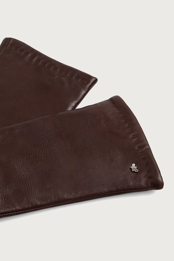 Weekend Max Mara Rękawiczki damskie skórzane WKASENAPE 2625566035600 brązowy AW26