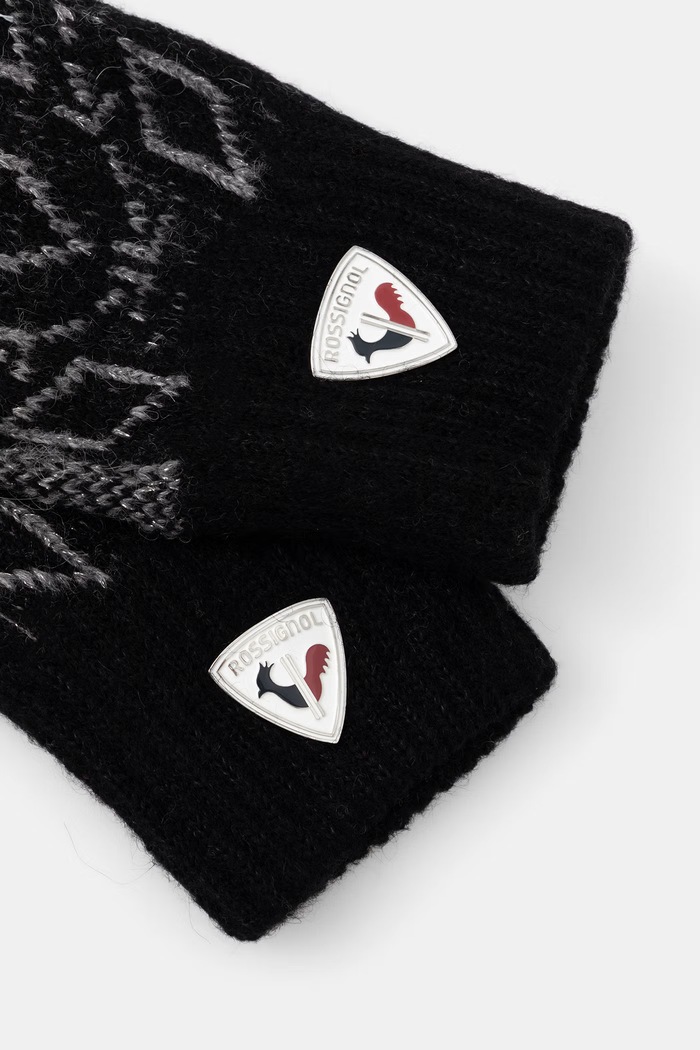 Rossignol rękawiczki damskie z dodatkiem wełny RLNWG11 czarny AW26