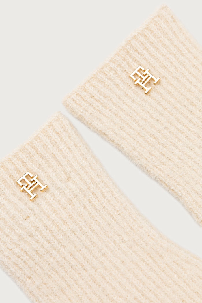 Tommy Hilfiger Rokavice ženske z dodatkom volne AW0AW19132 bež AW26