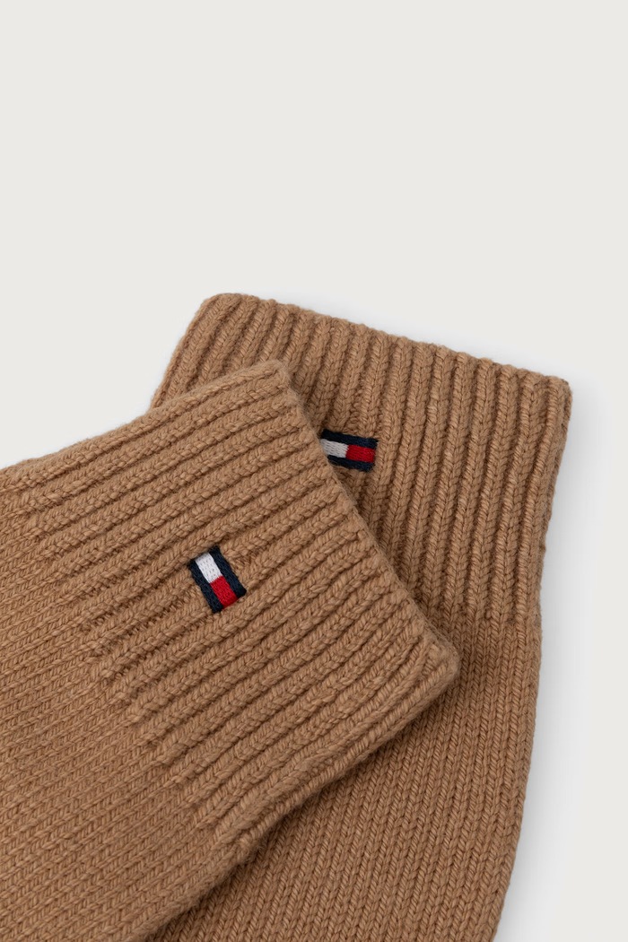 Tommy Hilfiger Rękawiczki damskie z bawełną AW0AW19131 beżowy AW26