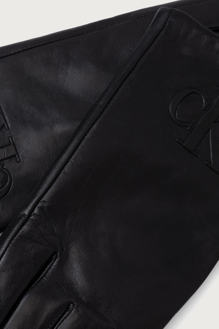 Calvin Klein Ръкавици дамски от кожа LV04F8123G черен AW26