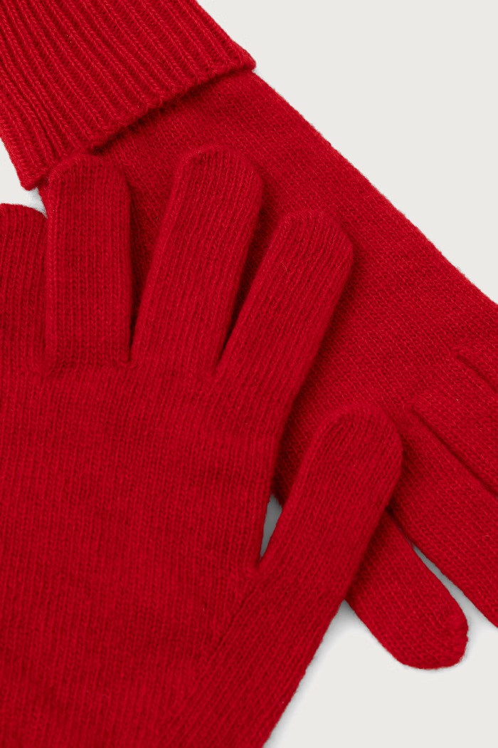 United Colors of Benetton Rękawiczki damskie wełniane 63UWVG002 czerwony AW26