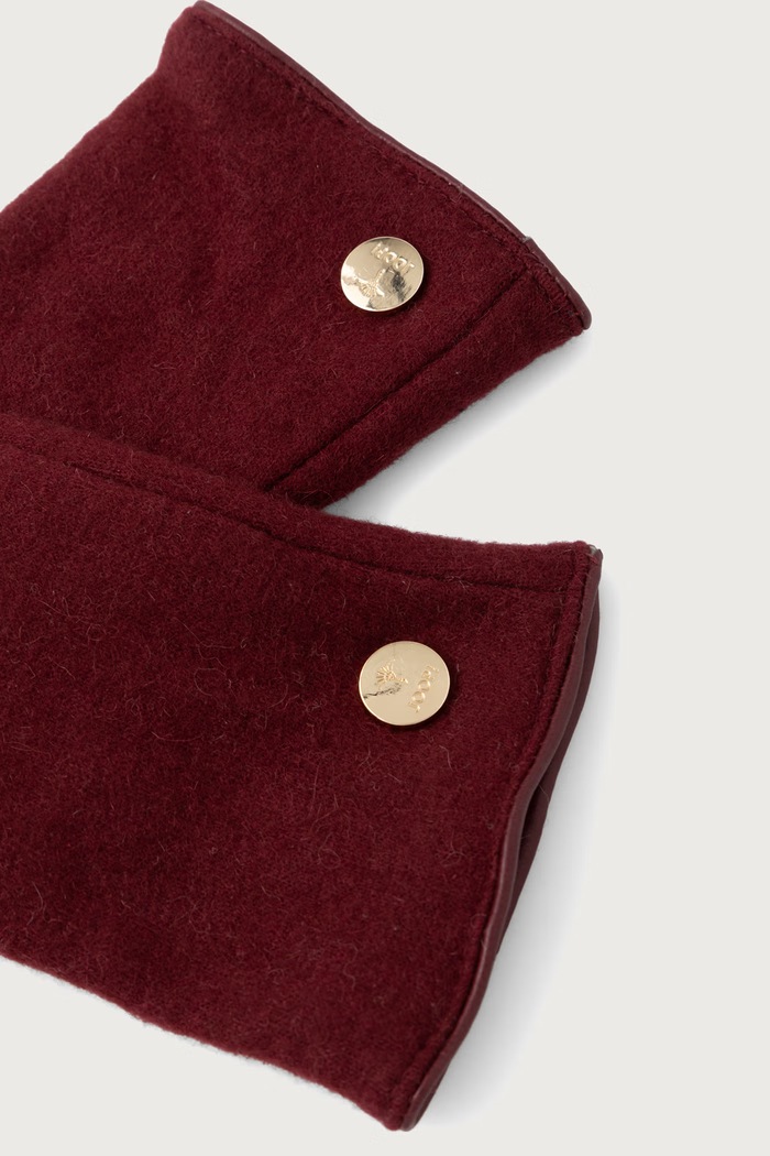 Joop! Rękawiczki damskie wełniane 80022073 bordowy AW26