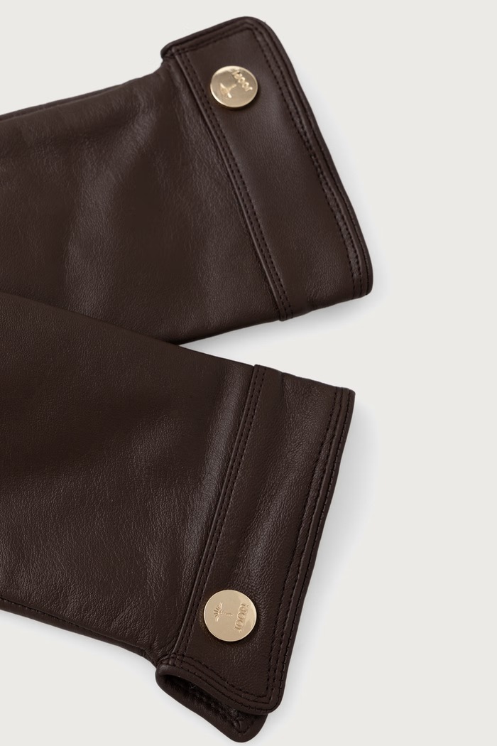 Joop! Rękawiczki damskie skórzane 80022068 brązowy AW26