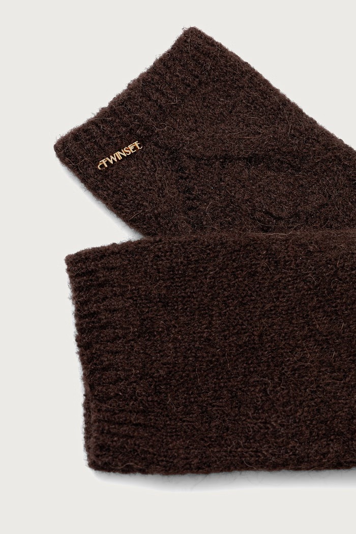 Twinset Перчатки для женщин с добавлением шерсти 262TO5622 коричневый AW26
