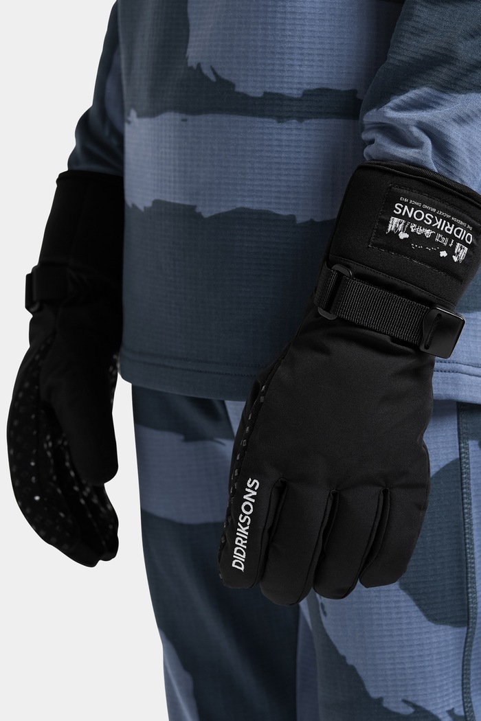 Didriksons Rękawice narciarskie dziecięce LOVAS FIVE FI GLOV 3 506387 czarny AW26