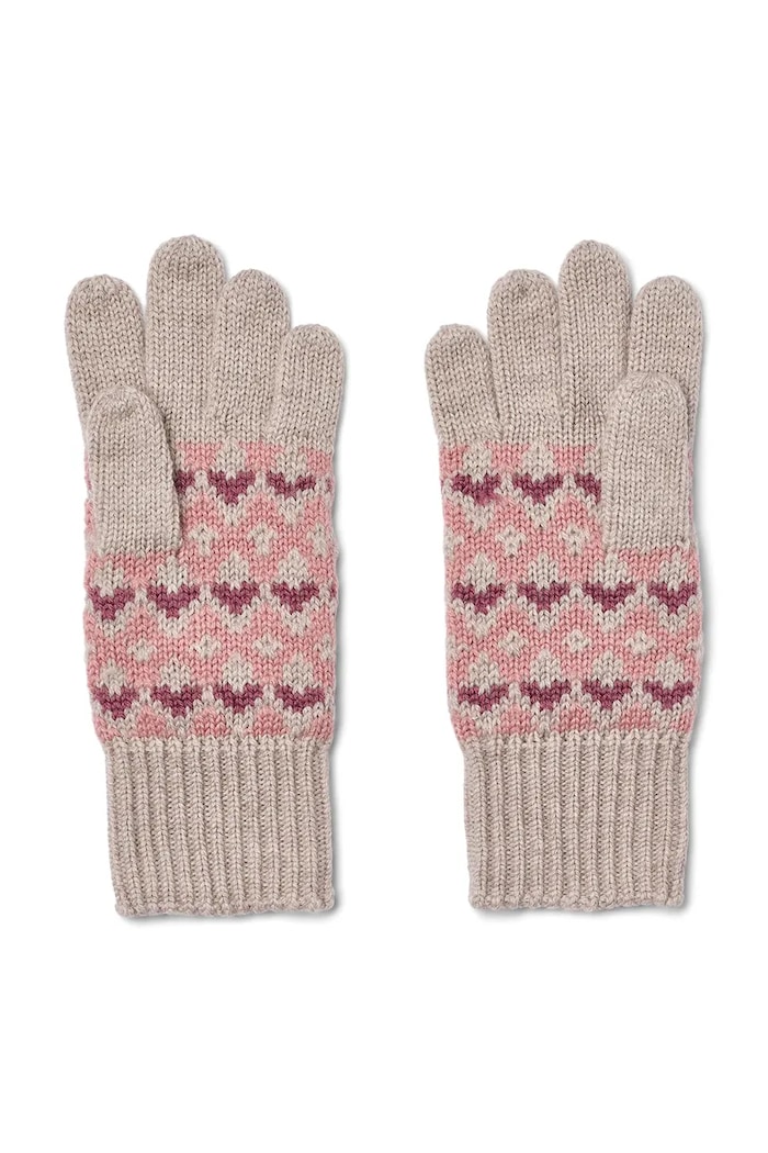 Wheat Rukavice za djecu od merino vune 7629.567 roza AW26