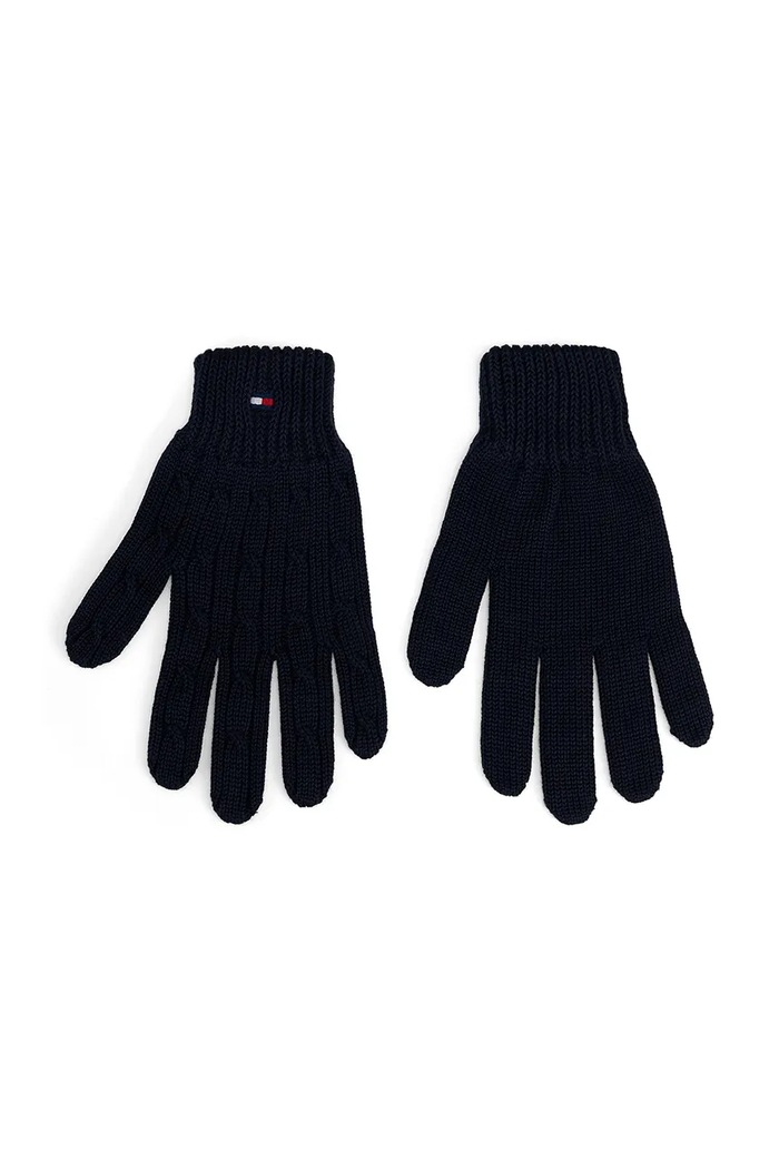 Tommy Hilfiger Rękawiczki dziecięce bawełniane granatowy KA0KA00106.9BY2