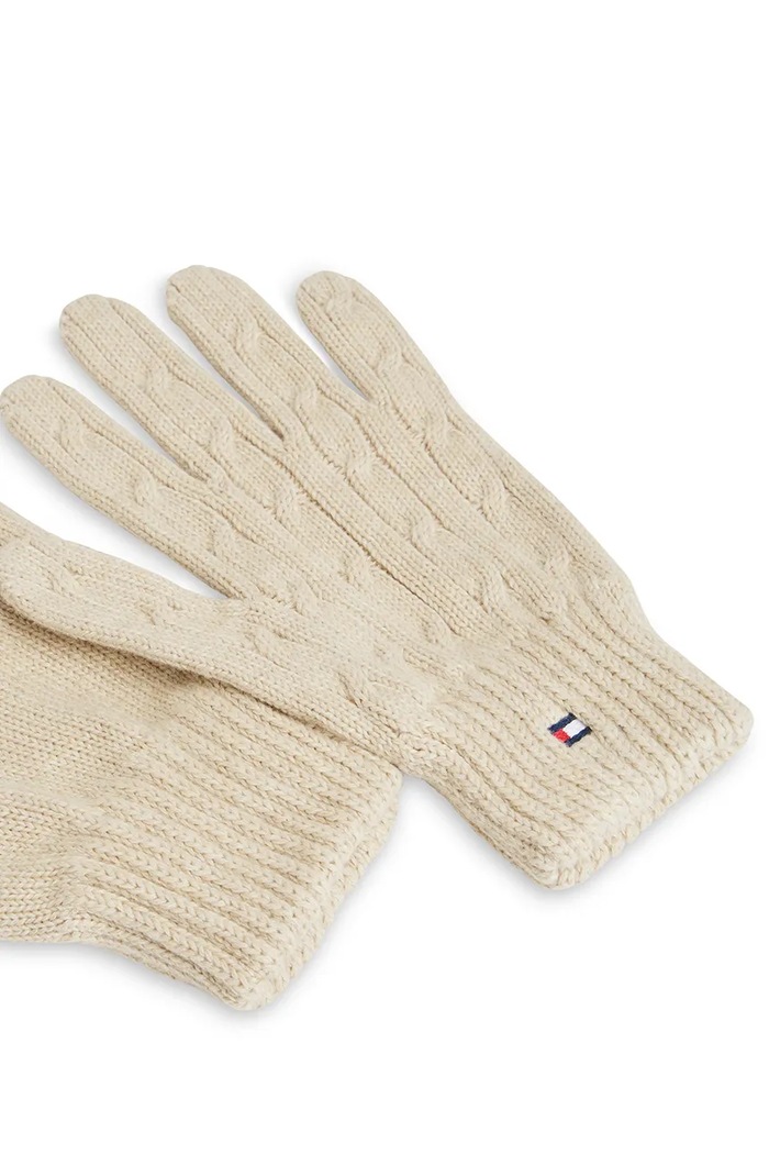 Tommy Hilfiger Rękawiczki dziecięce bawełniane KA0KA00106.9BY2 beżowy AW26